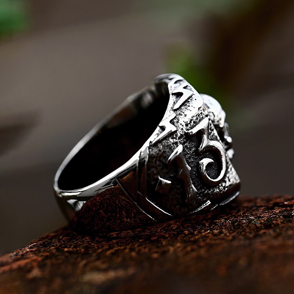 Number 13 Skull Ring