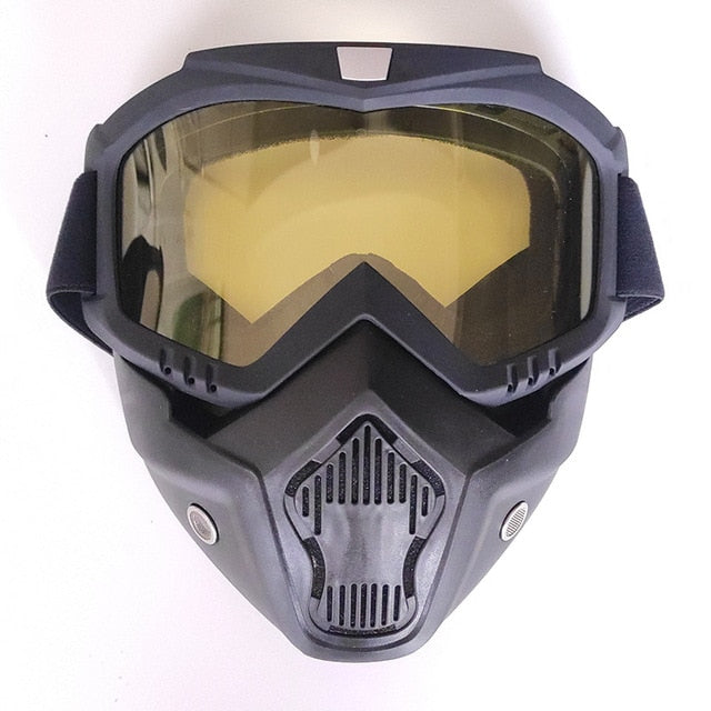 Motorcycle Goggles with detachable Mask