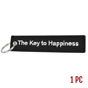 The Key to Happiness Key Chain