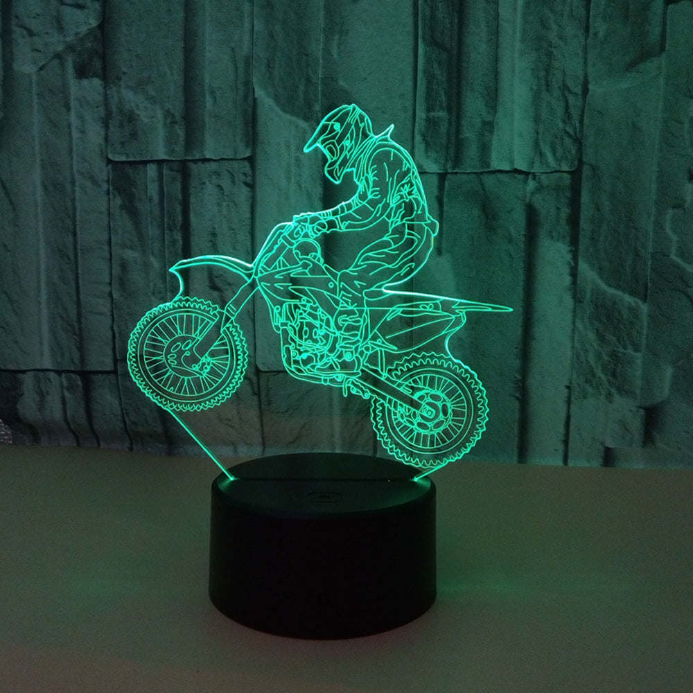 Motocross Rider 3D Lamp